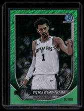 Load image into Gallery viewer, 2025-26 Bowman #BCV-143 Victor Wembanyama Chrome Green Shimmer Refractor #/99
