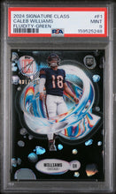 Load image into Gallery viewer, 2024 Topps Signature Class Fluidity #F1 Caleb Williams Fluidity-Green PSA 9
