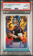 Load image into Gallery viewer, 2023 Topps Now X Tyson Beck X C.J. Stroud #CJ2 C.J. Stroud PSA 10
