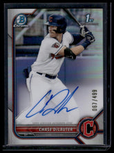 Load image into Gallery viewer, 2022 Bowman Draft Chase DeLauter Chrome Draft Pick Autographs Refractor #/499
