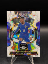 Load image into Gallery viewer, 2025-26 Panini Select Road to FIFA World Cup #80 Kylian Mbappe White Ice #/129
