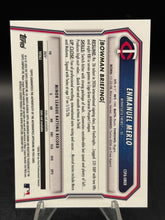 Load image into Gallery viewer, Emmanuel Merlo 2026 Bowman Chrome Sapphire Red Refractor Auto 1st #/5
