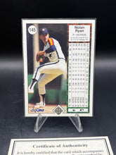 Load image into Gallery viewer, 1989 Upper Deck #145 Nolan Ryan Score Board Inc. Hand Numbered Autograph #/500
