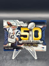 Load image into Gallery viewer, 2015 Topps Chrome #SBDC-TB Tom Brady Super Bowl 50 Die Cut
