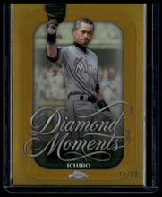 Load image into Gallery viewer, 2026 Topps Chrome #DM-42 Ichiro Diamond Moments Gold Refractor #/50
