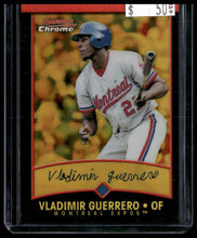 Load image into Gallery viewer, 2001 Bowman Chrome #30 Vladimir Guerrero Gold Refractor #/99
