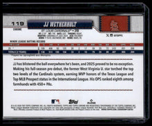 Load image into Gallery viewer, 2026 Topps Chrome #119 JJ Wetherholt Image Variation
