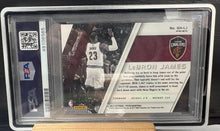 Load image into Gallery viewer, 2017-18 Panini Prizm #GH-LJ LeBron James Get Hyped! Prizm Fast Break PSA 10
