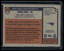 Load image into Gallery viewer, 2026 Topps Heritage #ROA-DM Drake Maye Real One Autographs
