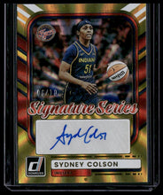Load image into Gallery viewer, 2025 Donruss WNBA #SS-SC Sydney Colson Signature Series Gold Laser #/10
