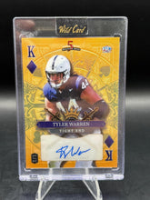 Load image into Gallery viewer, 2024 Wild Card 5 Card Draw Tyler Warren Auto Single King of Diamonds Gold #/1
