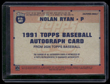 Load image into Gallery viewer, 2026 Topps Update #91A-NRY Nolan Ryan 35th Anniversary Autographs
