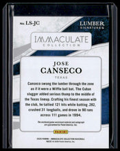 Load image into Gallery viewer, 2026 Panini Immaculate Collection Jose Canseco Immaculate Lumber Signatures #/99
