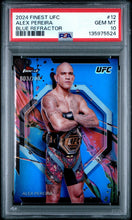 Load image into Gallery viewer, 2024 Topps Finest Ufc #12 Alex Pereira Blue Refractor PSA 10

