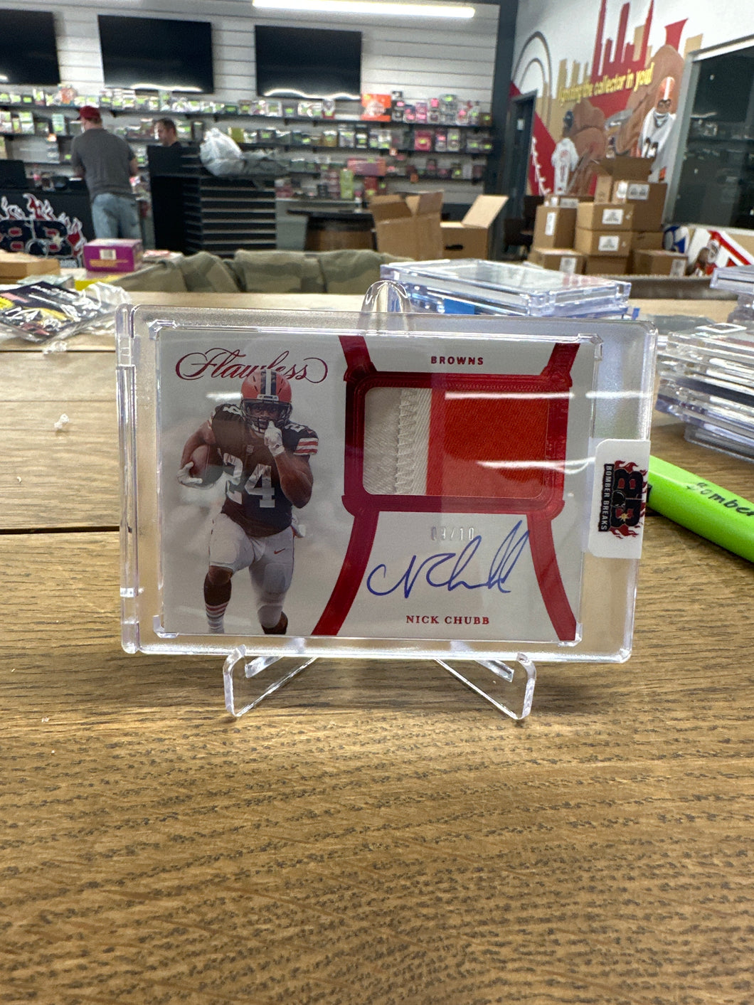 Nick Chubb 2020 Panini Flawless Patch Auto 09/10