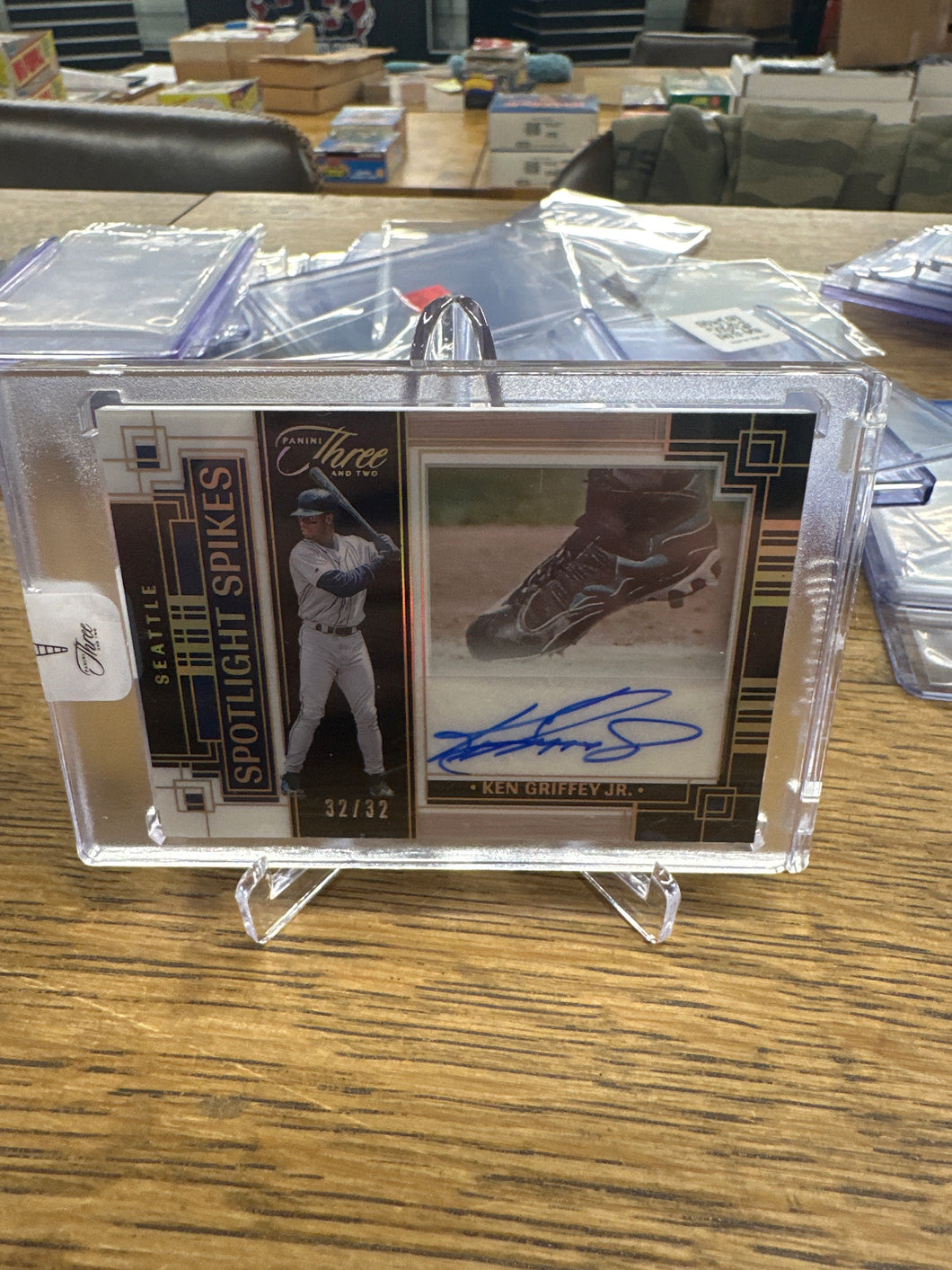Ken Griffey Jr 2024 Panini Three and Two Spotlight Spikes Auto 32/32