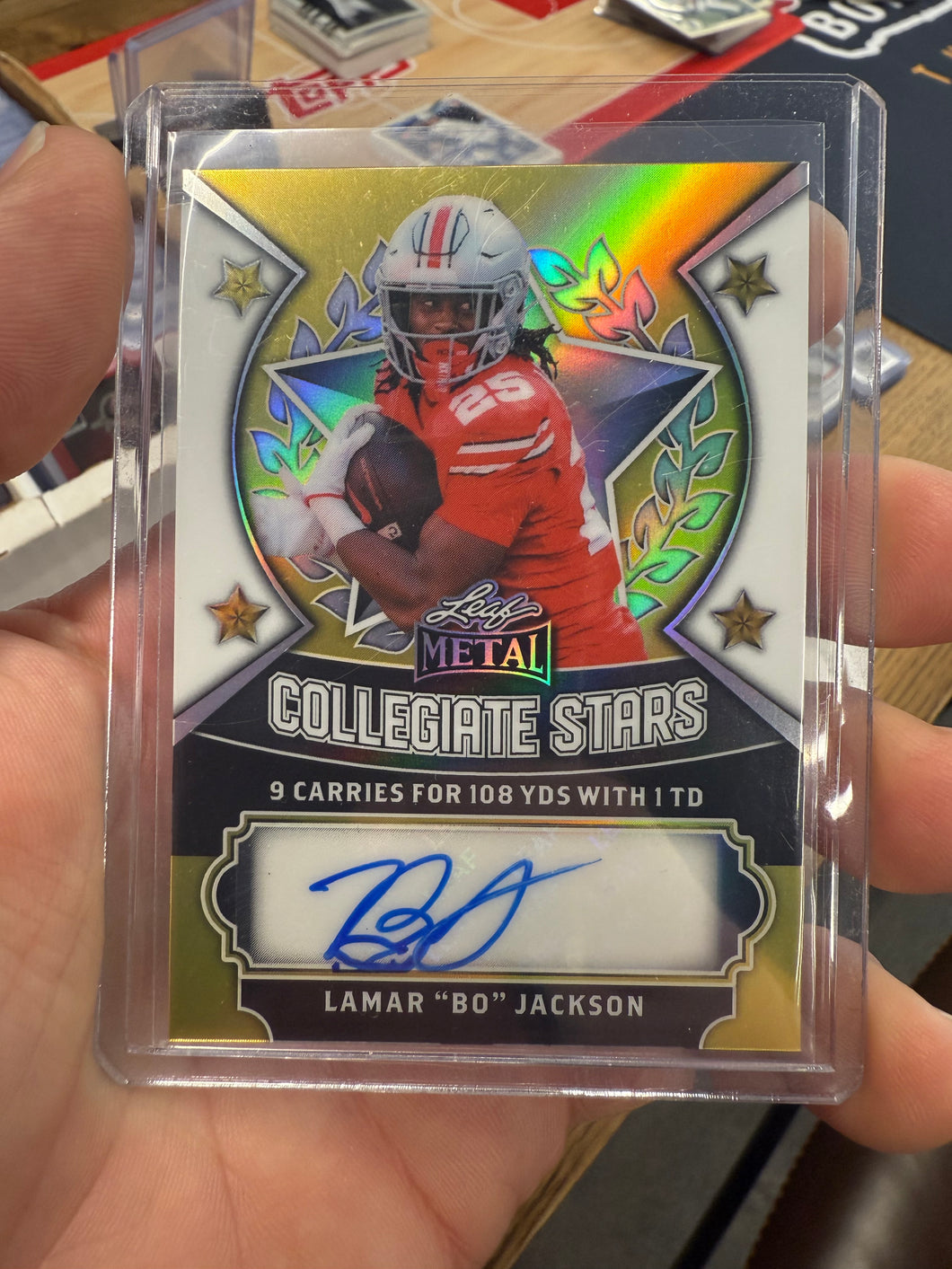 Lamar “Bo” Jackson 2025 Leaf Metal Collegiate Stars Auto 26/59