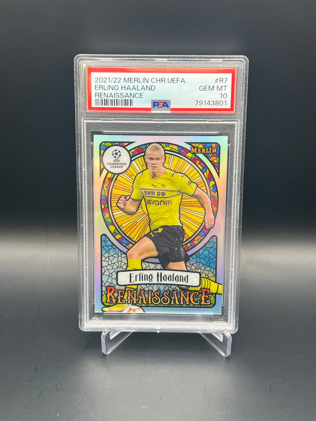 ERLING HAALAND PSA 10 2021-22 Topps Merlin Chrome RENAISSANCE C Hit #7 ...