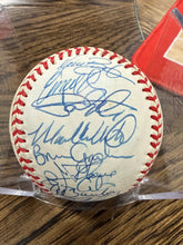 Load image into Gallery viewer, 1998 Cleveland Indians Team Signed Official American League Divisional Series Baseball JSA Authentication Z70835 Thome Alomar Vizquel Hargrove Manuel Colon
