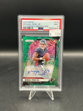 Load image into Gallery viewer, Michael Penix 2024 Panini Prizm Green Scope Rookie Auto /75 #378 PSA 9
