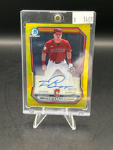 Load image into Gallery viewer, Travis Bazzana 2026 Bowman Chrome Yellow Auto /75 #CPA-TB
