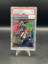 Load image into Gallery viewer, Lamar Jackson 2019 Panini Select Cosmic Prizm #214 PSA 9
