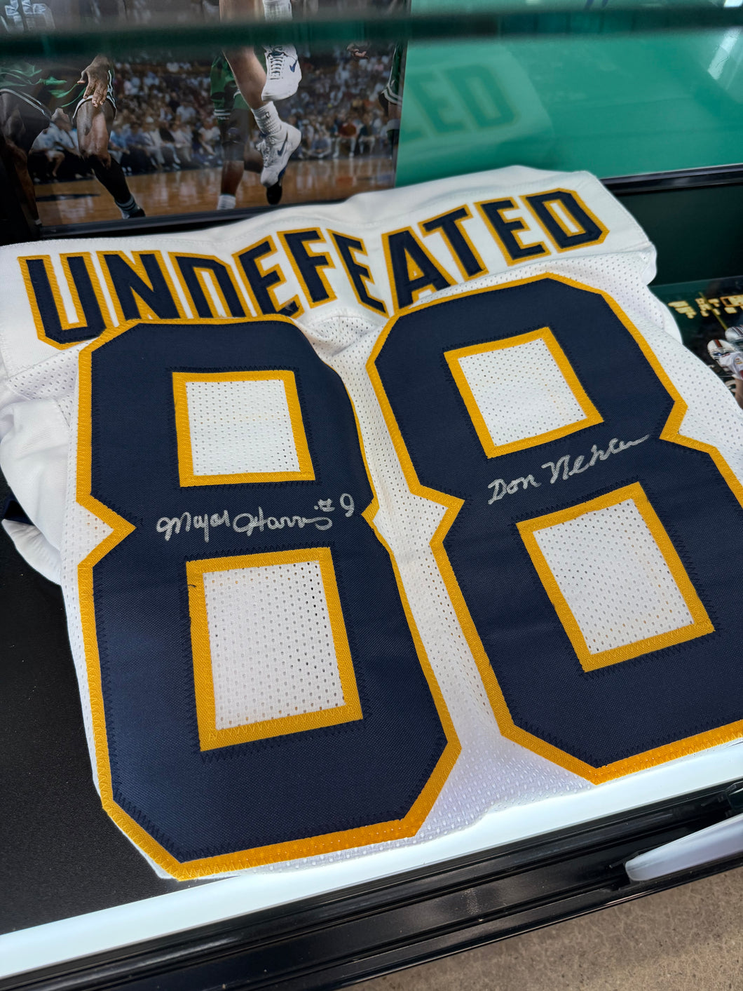 Major Harris Don Nehlen 1988 West Virginia Football Undefeated Autographed White Jersey