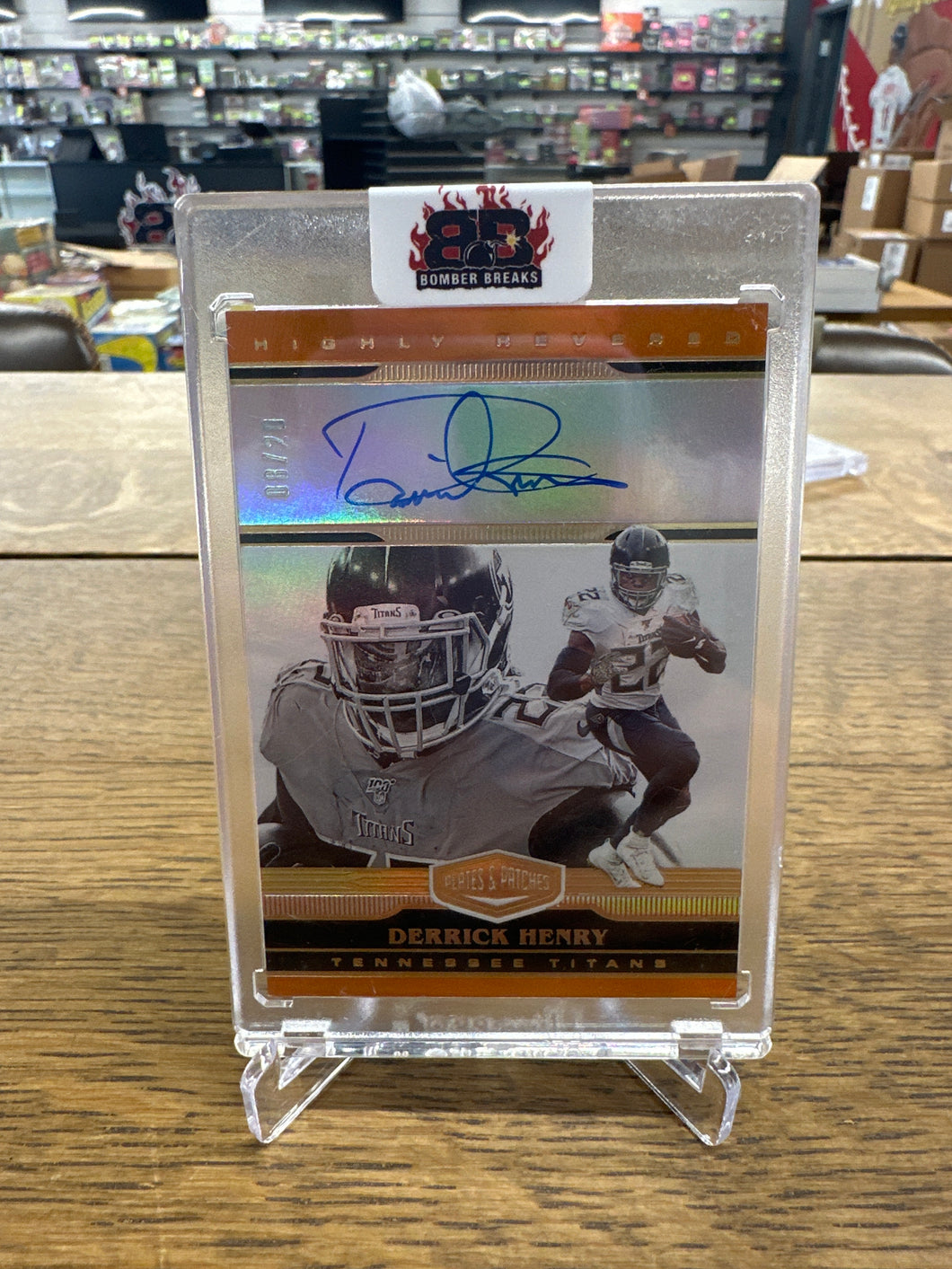 Derrick Henry 2020 Panini Plates & Patches Highly Revered Auto 08/20