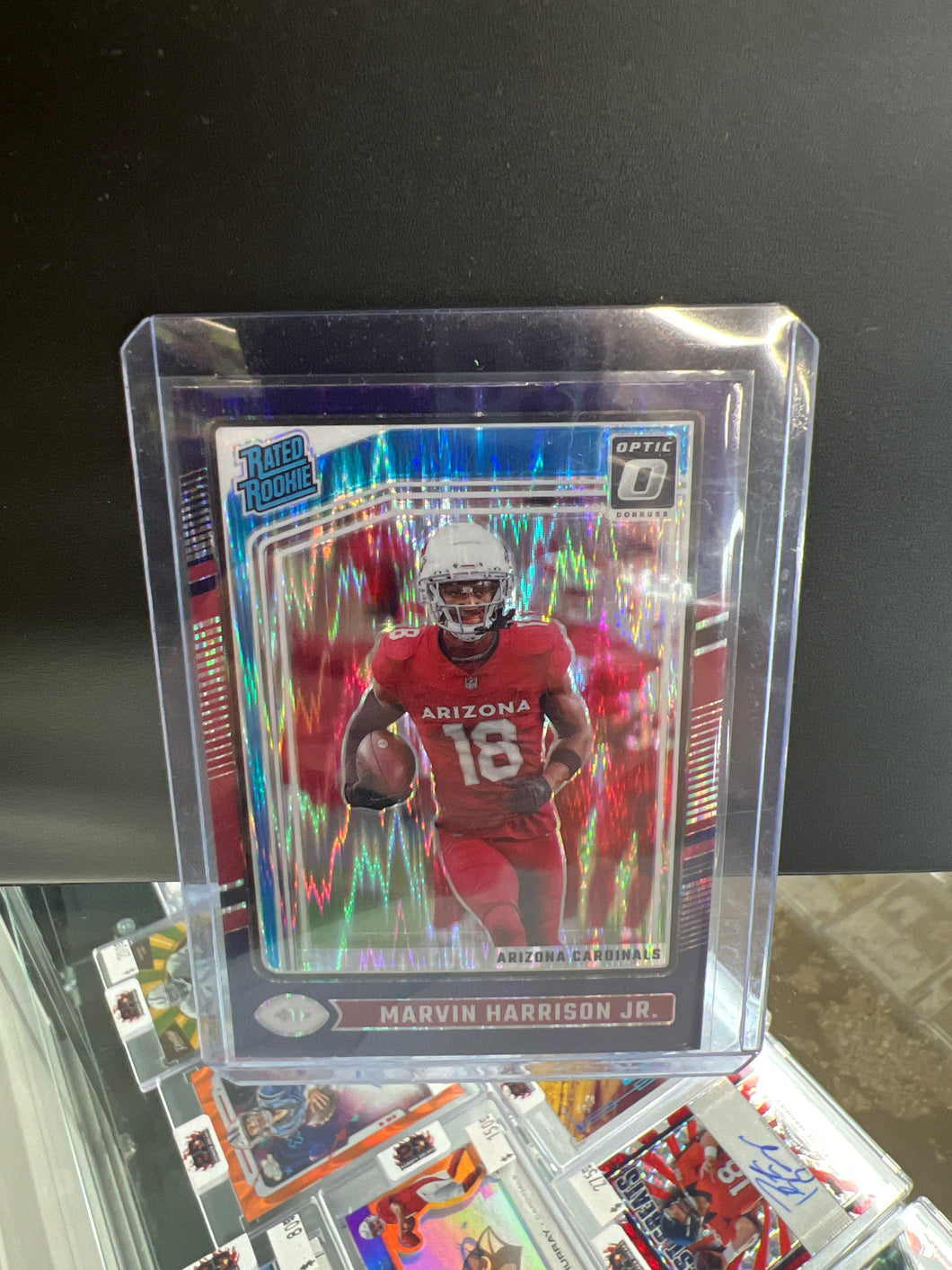 2024 Donruss Optic Marvin Harrison Jr. Purple Shock Rated Rookie #201 Cardinals