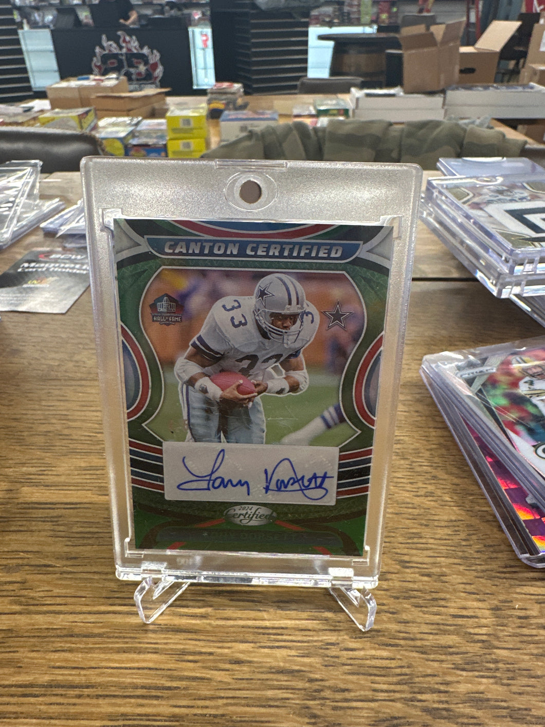 Tony Dorsett Panini Certified Canton Certified Green Auto 4/5