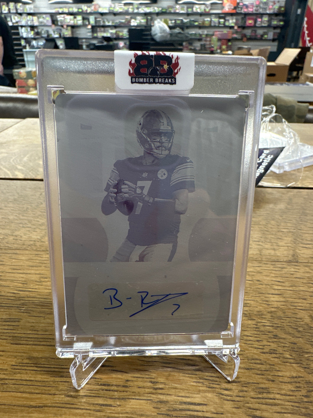 Ben Roethlisberger 2020 Panini National Treasures Printing Plate Auto 1/1