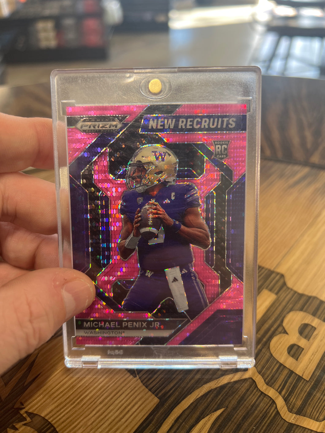 2024 Prizm Draft Picks Michael Penix Jr. #NR-MPJ New Recruits Pink Pulsar 12/15