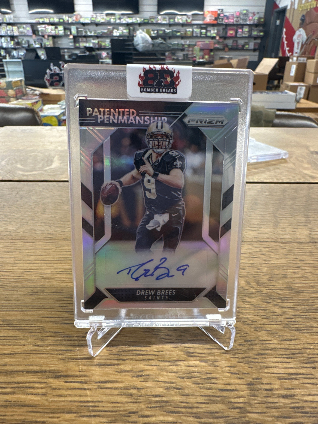 Drew Brees 2016 Panini Prizm Patented Penmanship Silver Auto 10/10