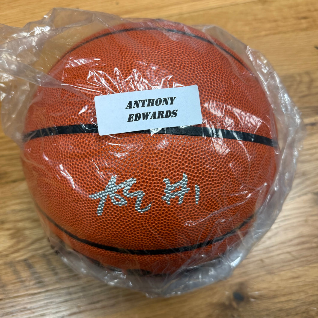 Anthony Edwards Beckett Authenticated Autographed Basketball