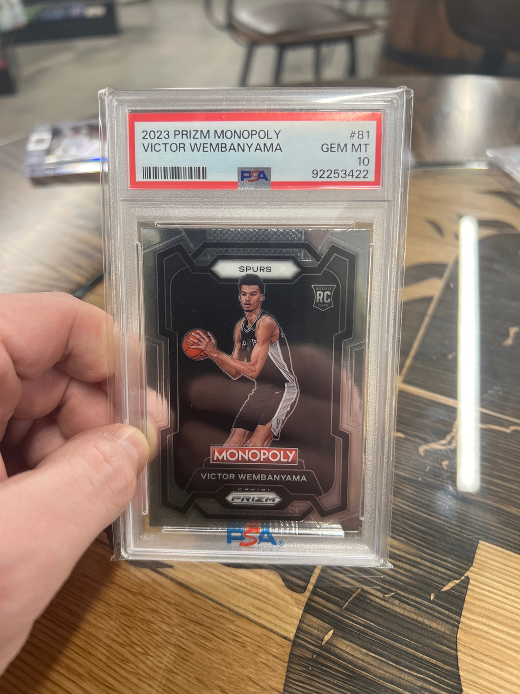2023 Prizm Monopoly #81 Victor Wembanyama Rookie Card PSA 10 GEM MINT