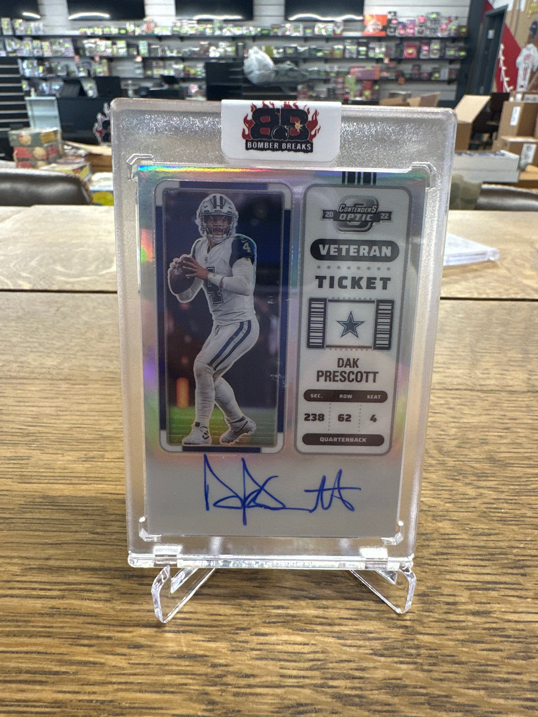 Dak Prescott 2022 Panini Contenders Optic Veteran Ticket Auto 39/50