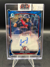 Load image into Gallery viewer, 2023 Bowman Chrome Angel Genoa Blue Refractor Prospect 1st Auto #/150
