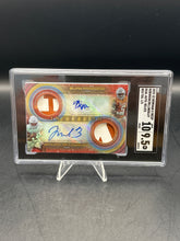 Load image into Gallery viewer, Bijan Robinson Jaleel Billingsley 2022/23 Bowman U Inception Dual Auto Relic Red Foil /5 #DADR-RB SGC 9.5/10

