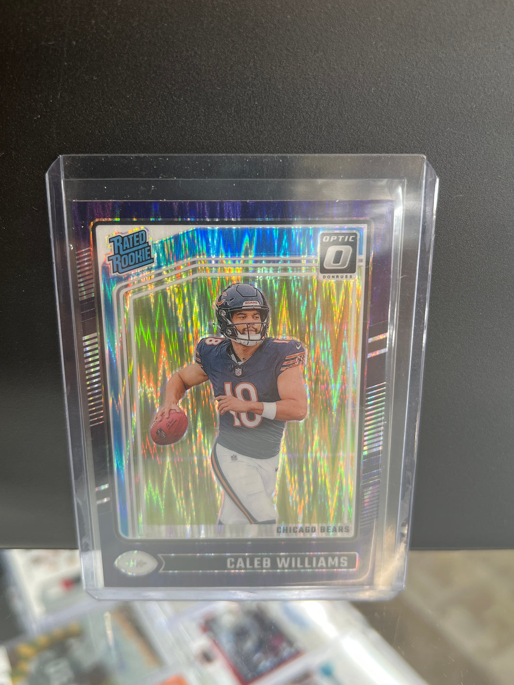 2024 Donruss Optic Caleb Williams Purple Shock Rated Rookie #201 bears