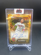 Load image into Gallery viewer, Jose Ramirez 2024 Topps Chrome Gilded Gold Refractor #23/99
