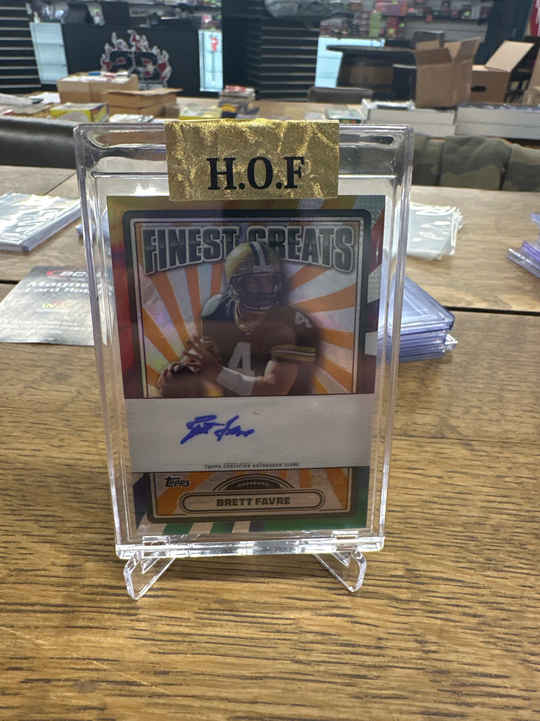 Brett Favre 2024 Topps Finest Greats Oil Spill Refractor Auto 03/10