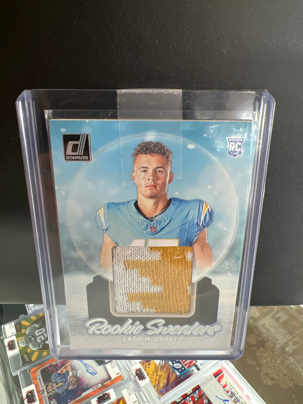 Ladd Mcconkey 2024 Panini Donruss Rookie Sweaters Patch Relic (MEM, RC) #RHS-LAD