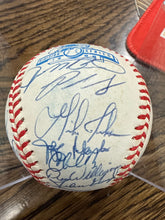 Load image into Gallery viewer, 1998 Cleveland Indians Team Signed Official American League Divisional Series Baseball JSA Authentication Z70835 Thome Alomar Vizquel Hargrove Manuel Colon
