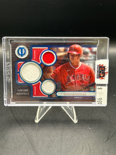 Load image into Gallery viewer, Shohei Ohtani 2024 Topps Tribute Triple Relic Card Blue /150 #TTR-SO
