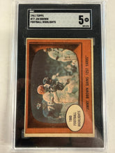 Load image into Gallery viewer, Jim Brown 1961 Topps #77 Football Highlights SGC 5
