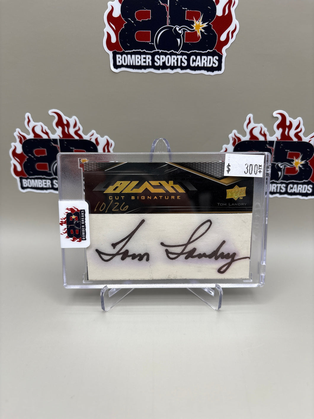 Tom Landry 2009 Upper Deck Black Cut Signature Auto 10/26