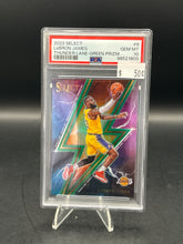 Load image into Gallery viewer, LeBron James 2023 Panini Select Thunder Lane - Green Prizm #8 PSA 10
