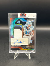 Load image into Gallery viewer, Omarion Hampton 2025 Panini Prizm Draft Picks Rookie Patch Auto Tie-Dye /25 #JPA-OMN
