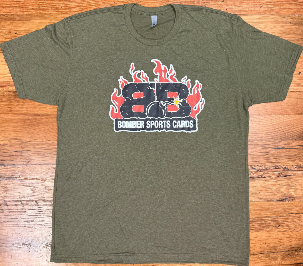 Military Green Bomber Sports T-Shirt