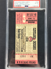 Load image into Gallery viewer, 1948 World Series Game 3 Ticket Stub Indians 2 Braves 0 Oct. 8 Bearden - Bickford PSA 4
